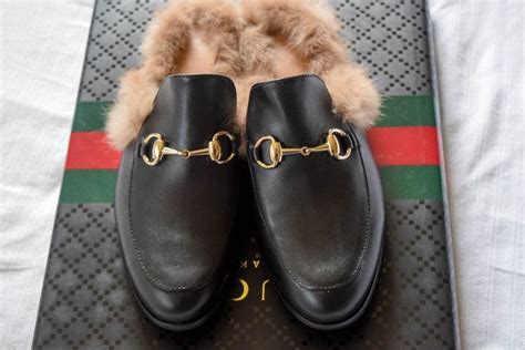 fake gucci mule loafers|gucci fur loafers women.